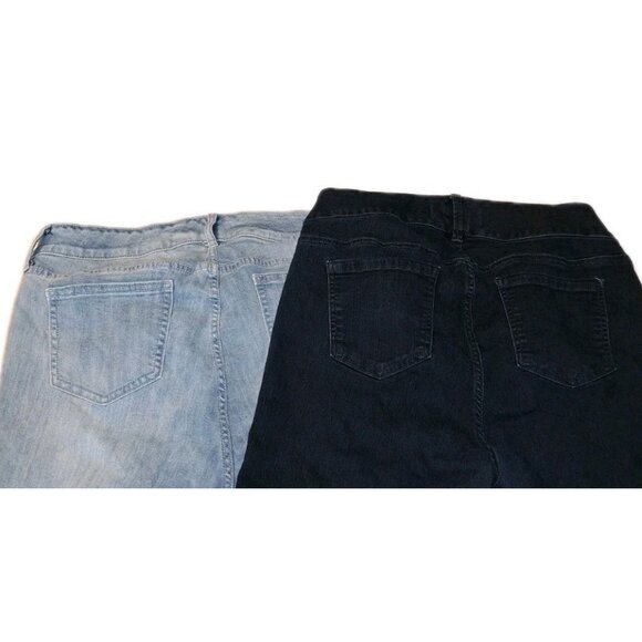 Torrid Women's Size 16 Blue Skinny Jeans Distressed And Black Jeggings 36x28 - Picture 3 of 8